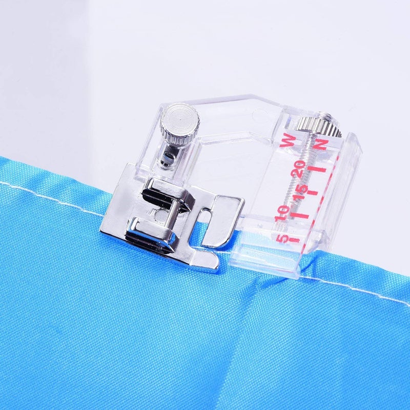 Stormshopping Adjustable Tap Bias Binder Foot for All Low Shank Snap-On Singer, Brother, Babylock, Euro-Pro, Janome, Kenmore, White, Juki, New Home, Simplicity, Elna and More! Adjustable Range from 5mm to 20mm - Image 4